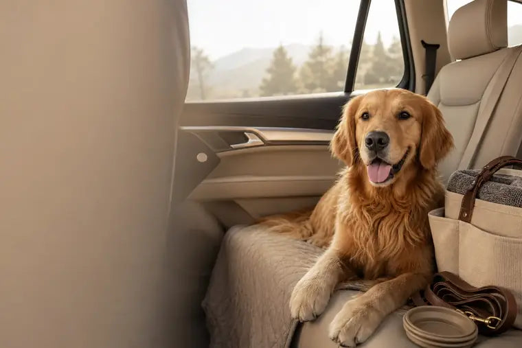 Dog travel setup for cleaner car rides