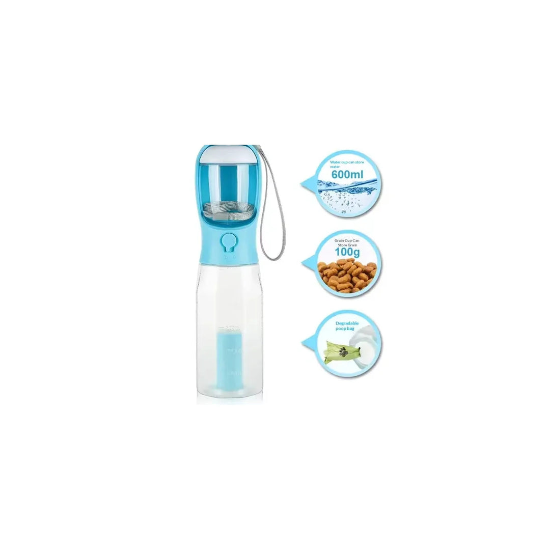 3-in-1 Portable Dog Water Bottle & Food Dispenser - square product image