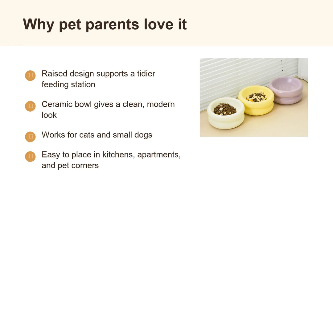 Elevated Ceramic Pet Bowl with Stand - Benefits