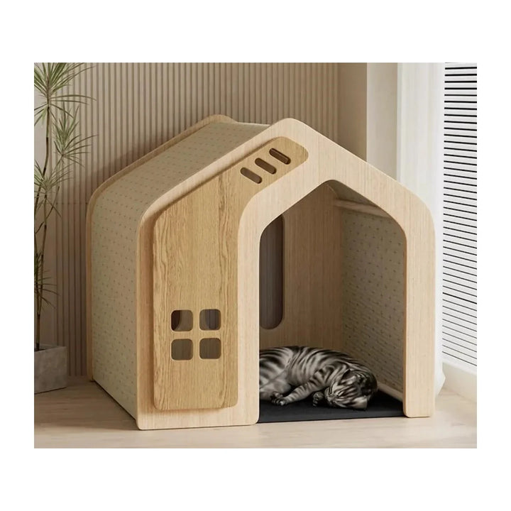 Modern Wood Dog Crate House - square product image