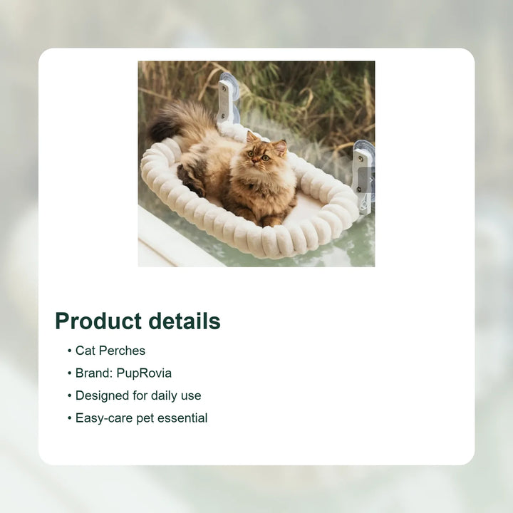 Plush Cat Window Hammock Perch - Details