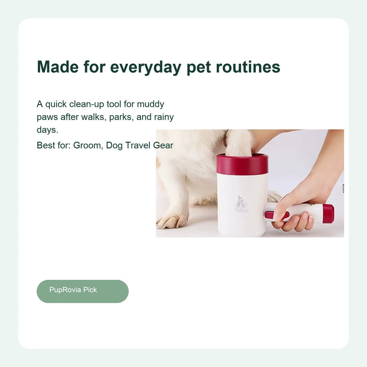 Press-to-Clean Dog Paw Washer Cup - Lifestyle