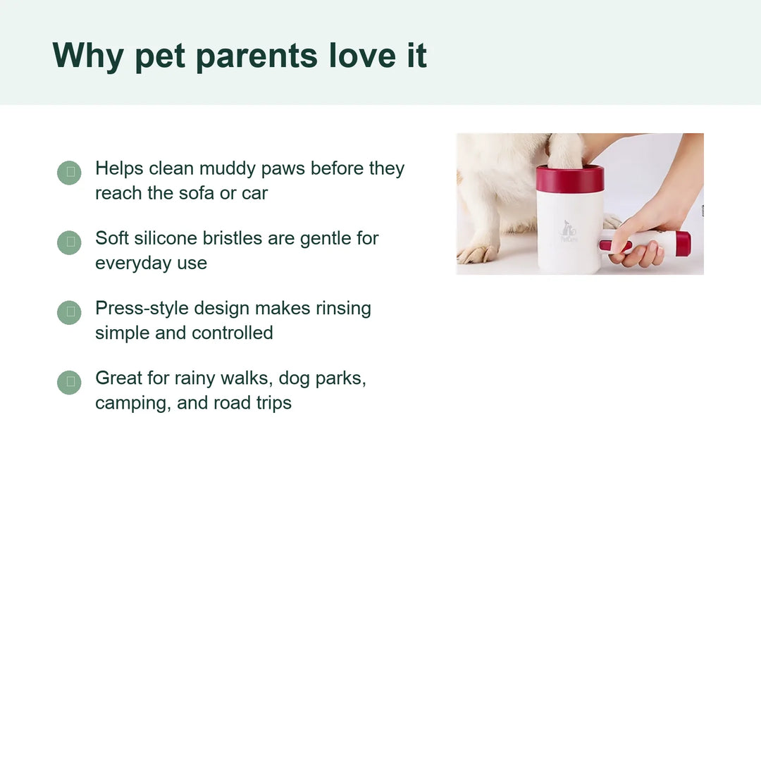 Press-to-Clean Dog Paw Washer Cup - Benefits
