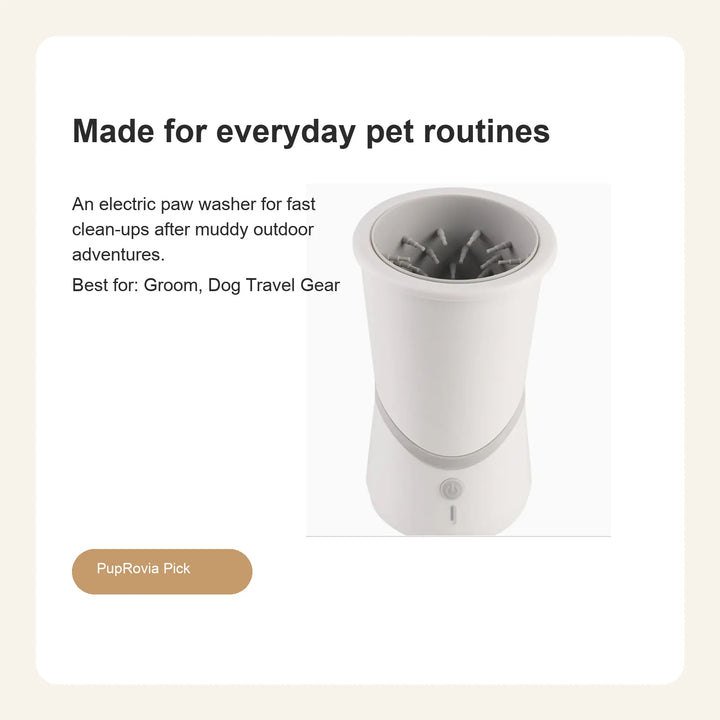 Rechargeable Automatic Dog Paw Cleaner - Lifestyle