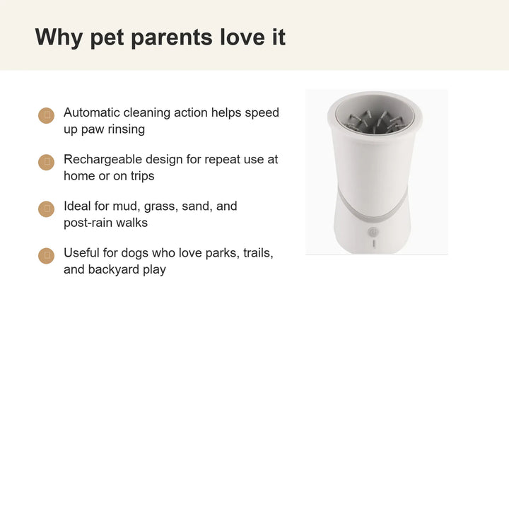 Rechargeable Automatic Dog Paw Cleaner - Benefits