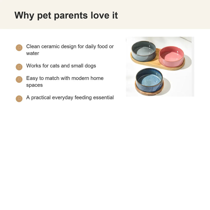 Solid Ceramic Pet Bowl - Benefits