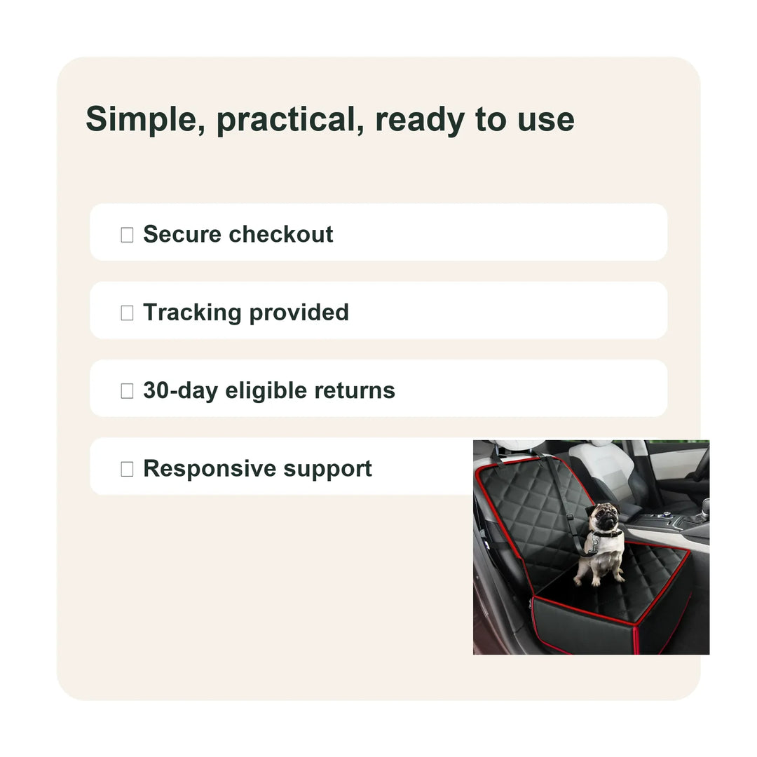 Waterproof Front Seat Dog Car Cover - Trust