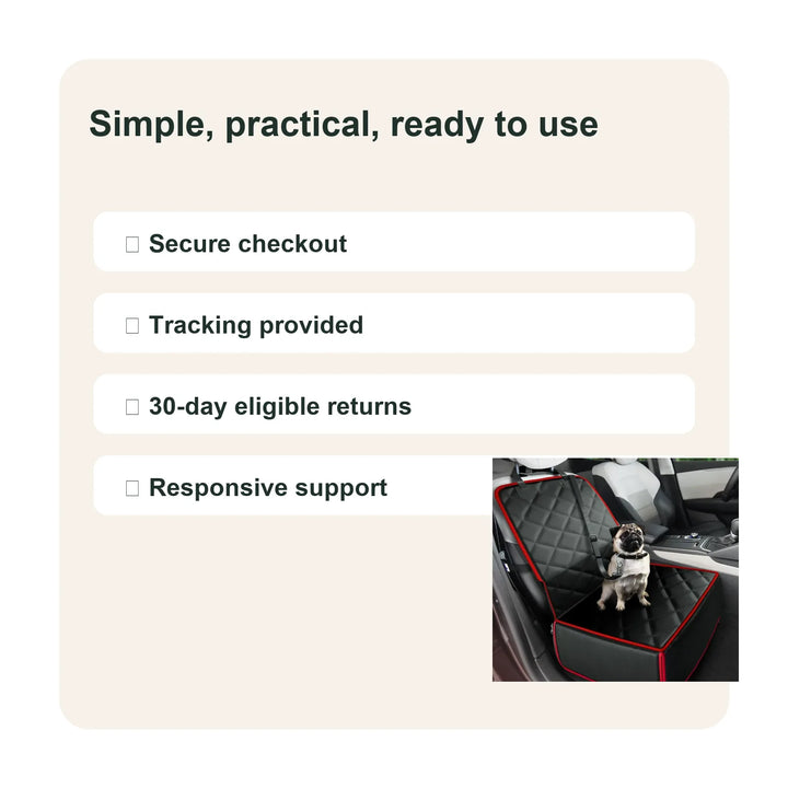 Waterproof Front Seat Dog Car Cover - Trust
